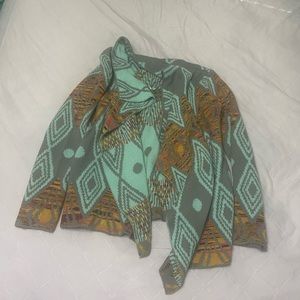 Aztec print cardigan